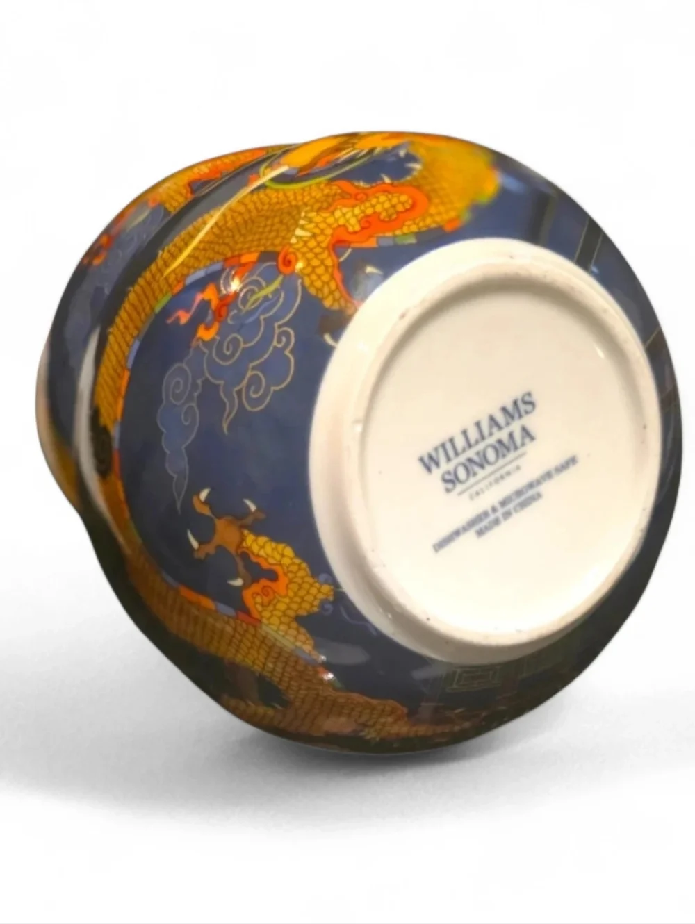 Williams Sonoma Retired Lunar New Year Blue Dragon Rice Bowl Set of 2